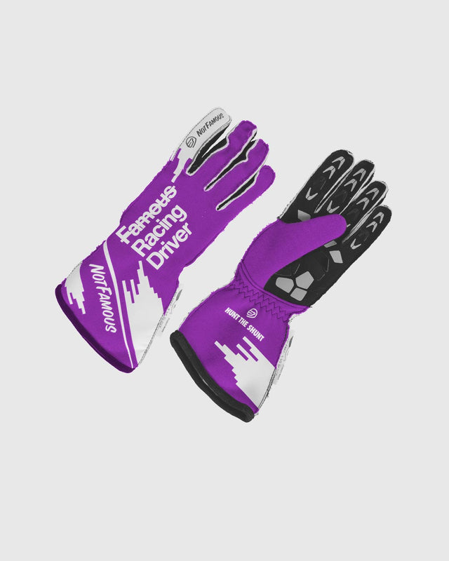 Not Famous Racing Driver Gloves - Purple