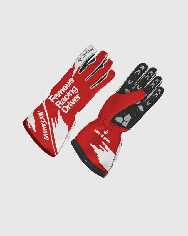 Not Famous Racing Driver Gloves - Red