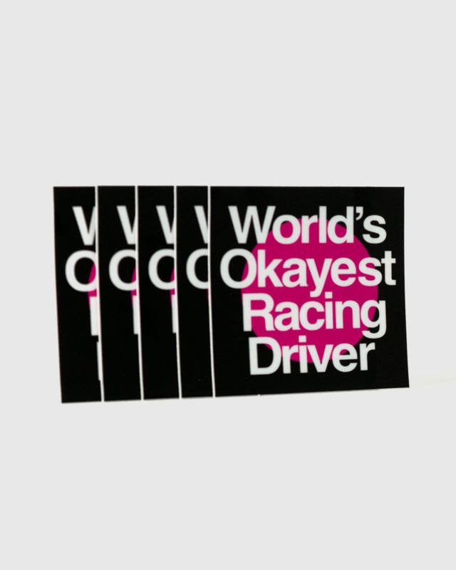 Okayest Racing Driver Sticker